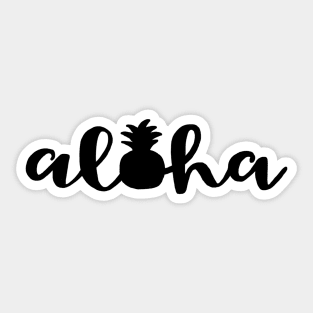 Aloha with Pineapple Sticker